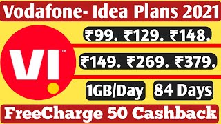 Vi (Vodafone-Idea) Prepaid Recharge Plans | Vi Recharge Plans 2021 Unlimited Calling &amp; 4G/3G Plans