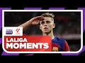 Fermin Lopez celebrates goal with Barcelona manager Xavi | LaLiga 23/24 Moments