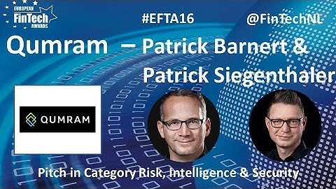 Qumram Pitch by Patrick Barnert in Risk, Intelligence & Security category at EU FinTech Awards 2016