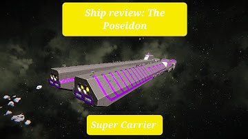 (Space engineers) Ship review: The Poseidon built by HUNTERMASTER04