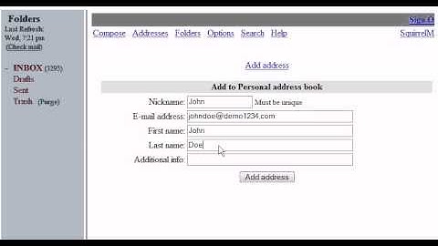 How to manage contacts in SquirrelMail.avi