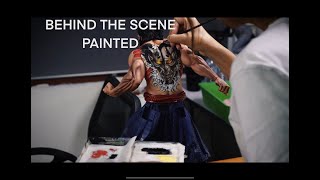 Behind the scene painted wolverine samurai - Titinun painter