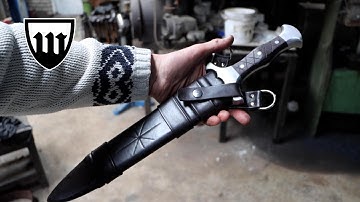 Forging a pattern welded dagger, part 3, making the scabbard.