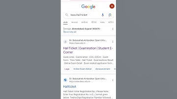 BAOU hall ticket 🎫#short #hall ticket #video #hasmukhgolani