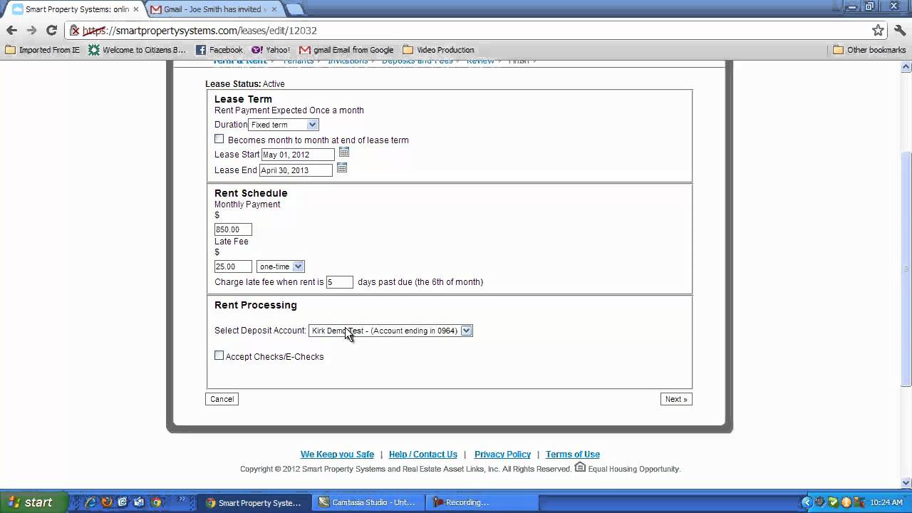 Enable online Rent Payments