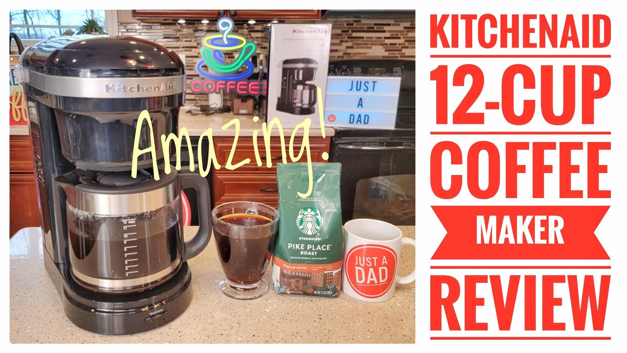 KitchenAid KCM1208OB Drip Spiral Showerhead Coffee Maker, 12 Cup, Onyx Black