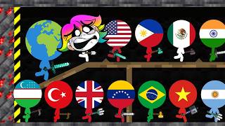 THE MOST EXTREME STICKMAN COUNTRIES RACE 🌎🏆 screenshot 1