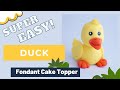 How to make a duck fondant cake topper  easy 