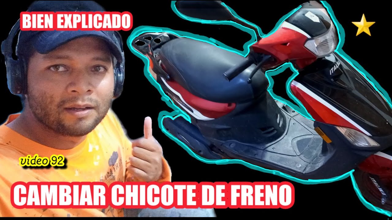 COMO CAMBIAR CHICOTE DE FRENO MOTONETA 💥🛵💨  BIEN EXPLICADO PASO A PASO 🔧🪛
