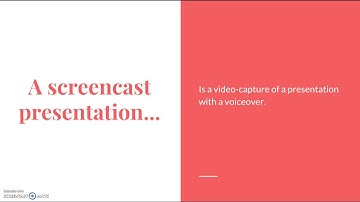 What is a Screencast Presentation