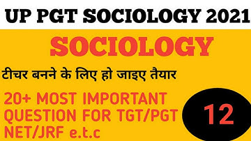 TGT/PGT Sociology Practice set 12/tgt/pgt sociology previous year question papers/tgt sociology quiz
