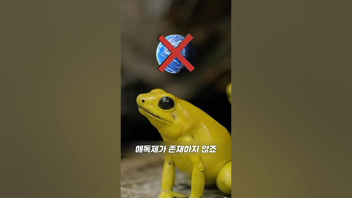이 개구리를 보면 무조건 도망가야 합니다