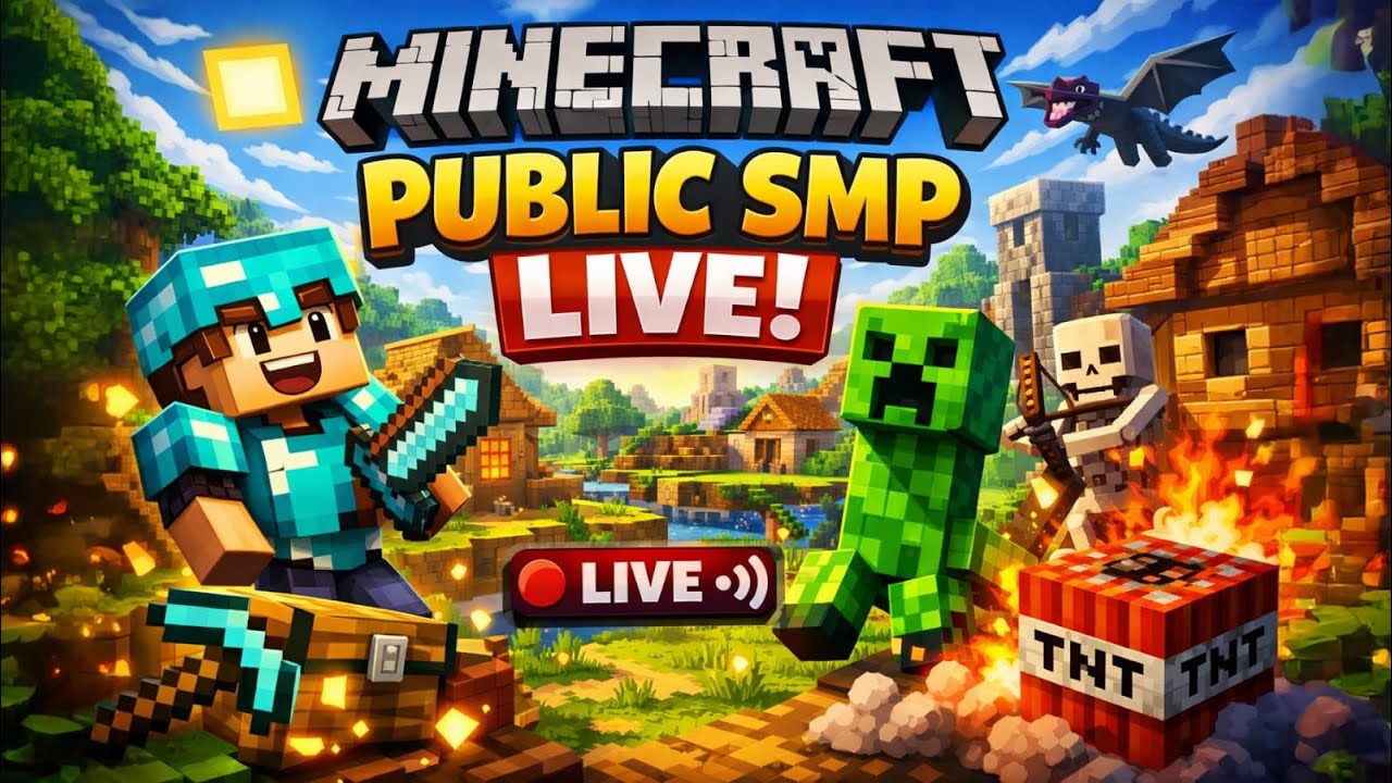 Minecraft public smp live pe + java #shorts #minecraft #publicsmp - YouTube