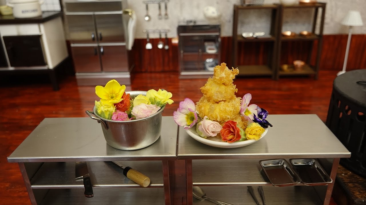 Mini Food Onion Ring Tower 食べれるミニチュア オニオンリングタワー / Edible Miniature Onion Ring Tower!