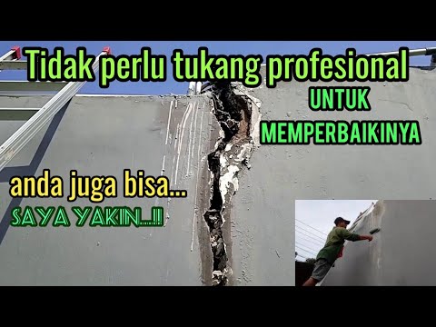 Cara perbaiki tembok super retak