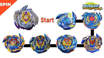 레이지 롱기누스 VS 모든 발키리 베이블레이드 버스트 슈퍼킹 ベイブレードバーストRage Longinus vs ALL Valkyrie Beyblade Burst Sparking