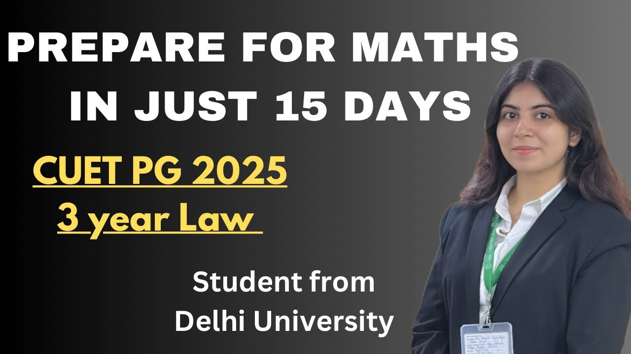 How to study for MATHS CUET PG Law Entrance exam ? #delhiuniversity # ...