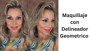 Maquillaje Delineador  Doble  Geometrico