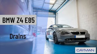 How to check the drains are clear on your BMW Z4 E85 screenshot 2