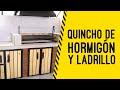 Construcción de quincho de hormigón y ladrillo