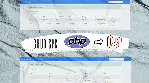 CRUD SPK | Menggunakan Laravel 9