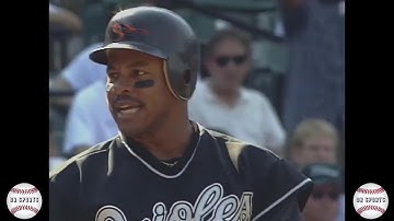 Albert Belle Gets Hit by Pitch but Doesn