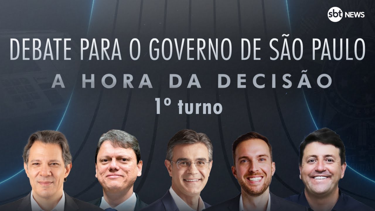 Debate para Governador SBT | Assista a íntegra do debate dos candidatos ao governo de SP