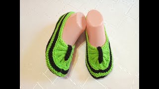 картинка: Плетени Терлици #54 - (Knitted Slippers) (Тапочки спицами) (Patik) (Pantufas passo a passo)