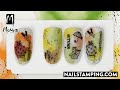 🍂☂️Stamping nail art for autumn on aquarelle base (nailstamping.com)