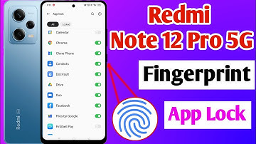 redmi note 12 Pro 5G fingerprint app lock / redmi note 12 Pro app me fingerprint lock Kaise lagaye