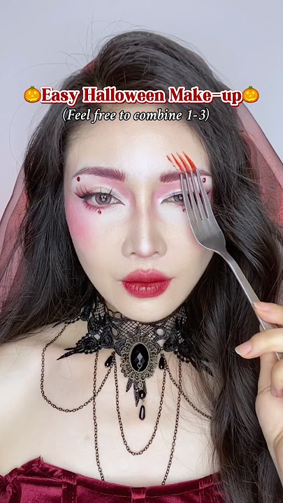 Easy trick to turn any makeup into Halloween makeup #halloweenmakeup #halloweenmakeuplook