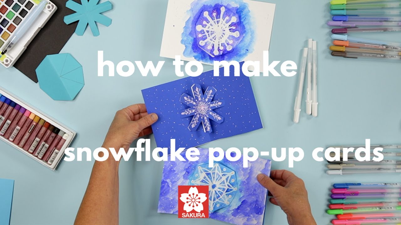 Snowflake Pop-Up Cards with Babble Dabble Do 