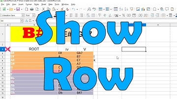 LibreOffice Calc # Show a table row with index function