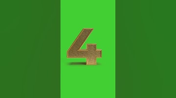 Ten to Zero Vintage Golden 3D Numbers Countdown with Voice Over | GREEN SCREEN