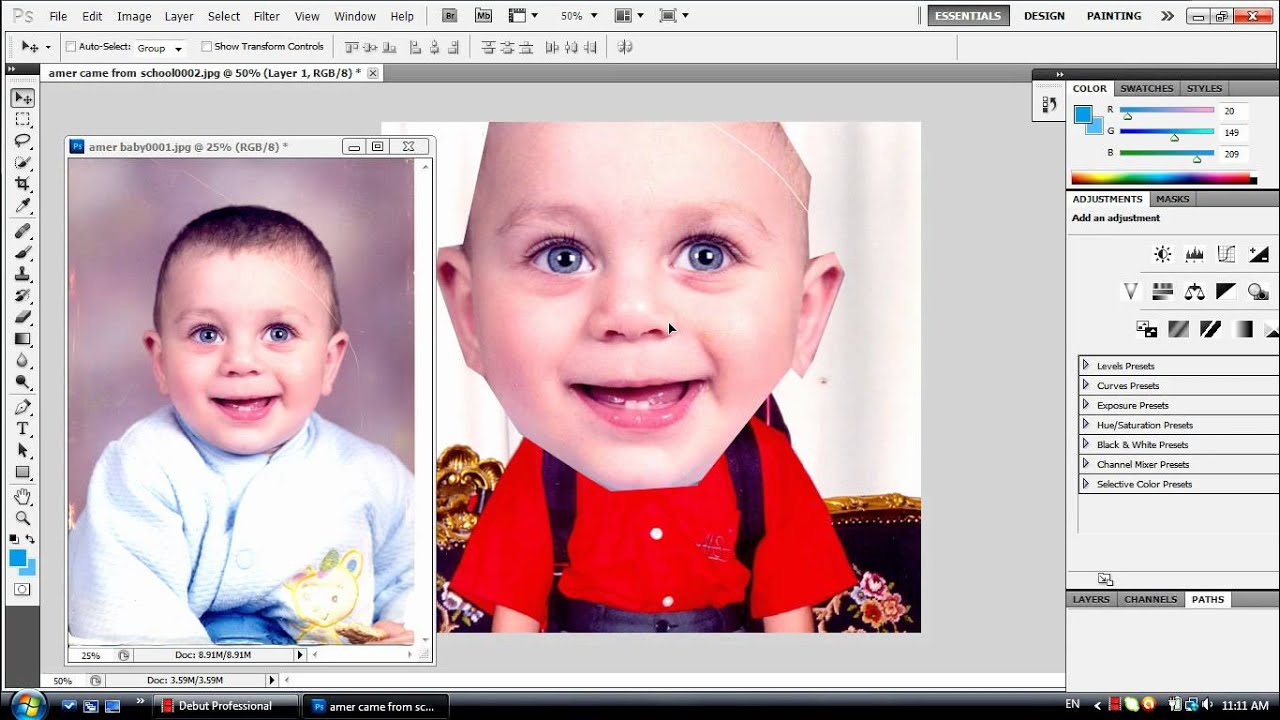 how-to-change-faces-on-photoshop-cs5-2013-youtube