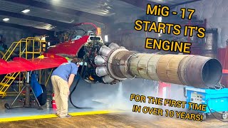 MiG17 STARTS IT'S ENGINE FOR THE FIRST TIME!