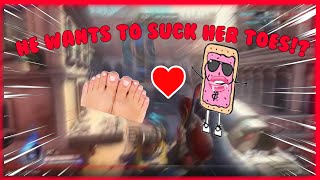 HE WANTS TO SUCK HER TOES?!
