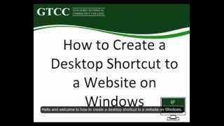 Create shortcuts to websites on a desktop for Windows
