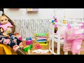 DIY MINIATURE BABY DOLL PRODUCTS ~ round baby crib, baby Mobile, bib, diapers, toys and MORE