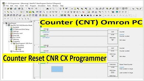 Counter (CNT) and Reset Counter Timer (CNR)  in CX Programmer | Counter and Reset Counter Omron PLC