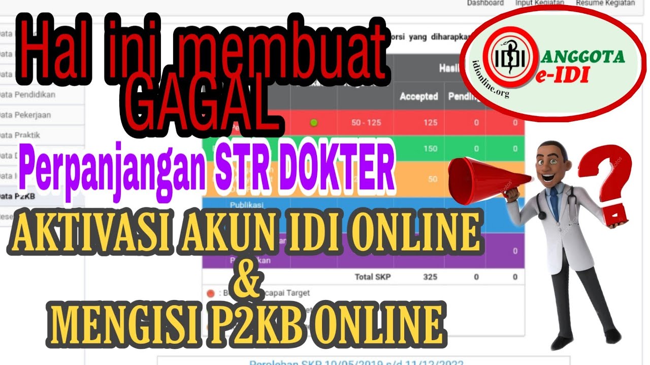 CARA MENGISI P2KB ONLINE DAN AKTIVASI AKUN IDI ONLINE | Perpanjang STR ...