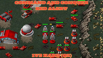 Command And Conquer Red Alert Skirmish Battle 1v3 Hard (Map: Oz) RTS Gameplay PC 2025