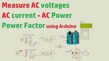 Measure AC voltages  AC current  AC Power  Power Factor using Arduino