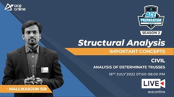 Structural Analysis - Important Concepts for GATE 2023 by Mallikarjun Sir | CIVIL | ACE Online Live