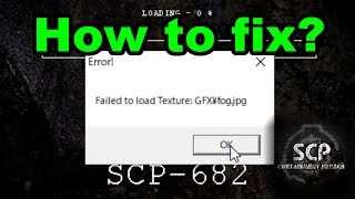 Failed to load Texture:GFX\fog.jpg, how to fix this error