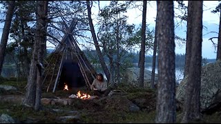 Highlights from a summer spend alone in the wild making tipi, fishing, blacksmithing, bushcraft etc.