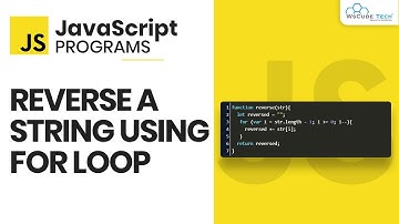 Reversing a String using For Loop in JavaScript | JavaScript Programs for Beginners