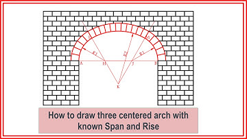 Draw three centered arch with known span and rise