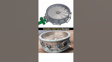 VIV - Variable Inlet Vane Control Damper 📌 #engineering #vane #pump #explore #shorts #3ddrawing
