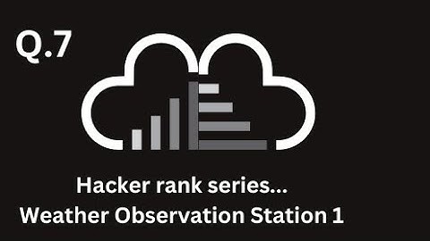 Hacker rank series...Weather Observation Station 1#sql#mysql